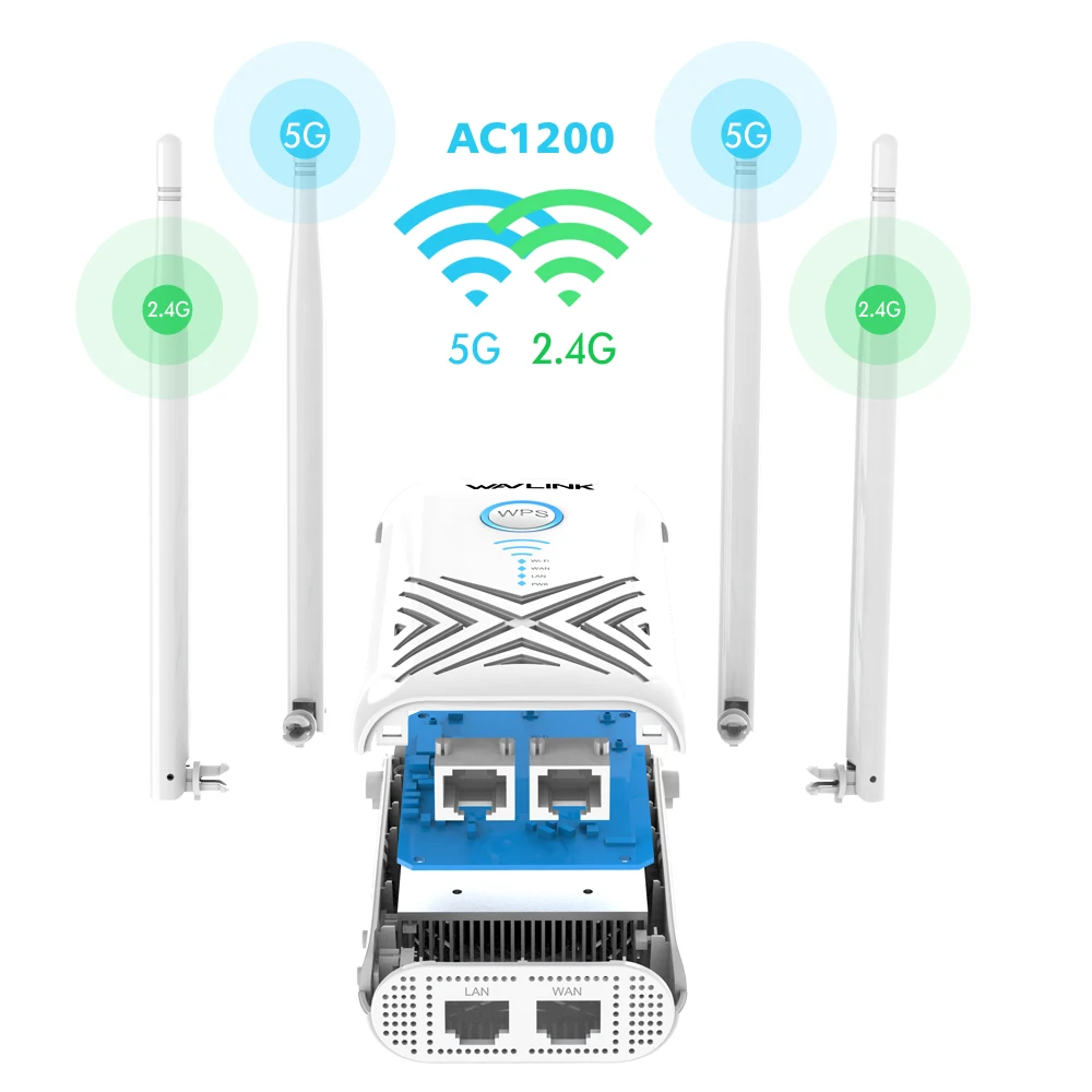 Wavlink Full Gigabit 1200 Мбит/с Wi Fi ретранслятор расширитель/усилитель/маршрутизатор/точка