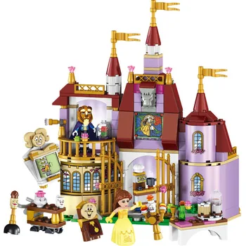 

316pcs Beauty and The Beast Princess Bella Enchanted Castle Building Block Compatible Lepining Friend For Girls figures Bricks