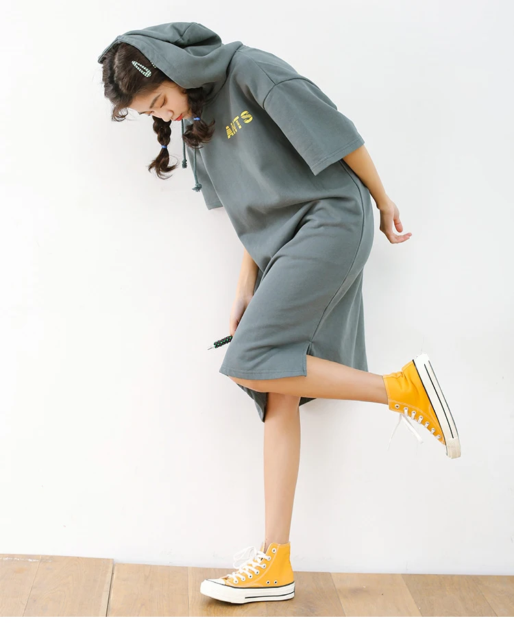 Hooded Mini Dress Women Slim Package Hip Short Dress With Hat (12)