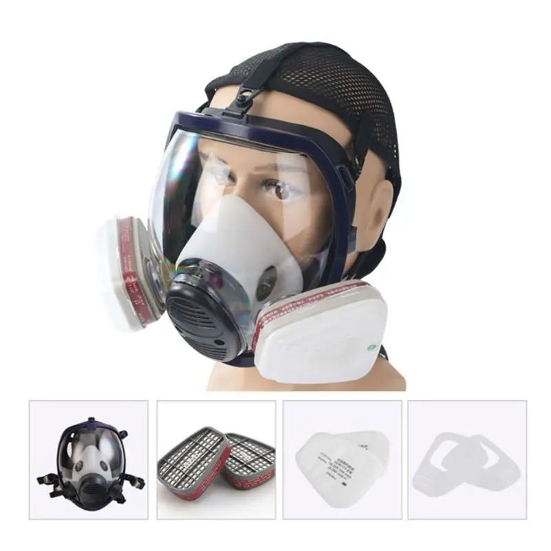 

Facepiece Respirator Kit Full Face Gas Mask For Painting Spray Pesticide Chemical Fire Protection
