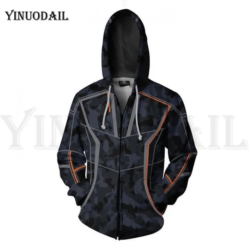 

Avengers 4 Endgame Men and Women Zipper Hoodies Iron Man Tony 3D Hooded Jacket Superhero Sweatshirt Streetwear Cosplay Costume