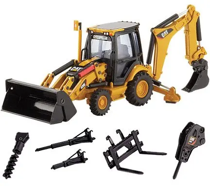 N*55143 1:50 CAT420E Center Pivot Backhoe Loader w/Work