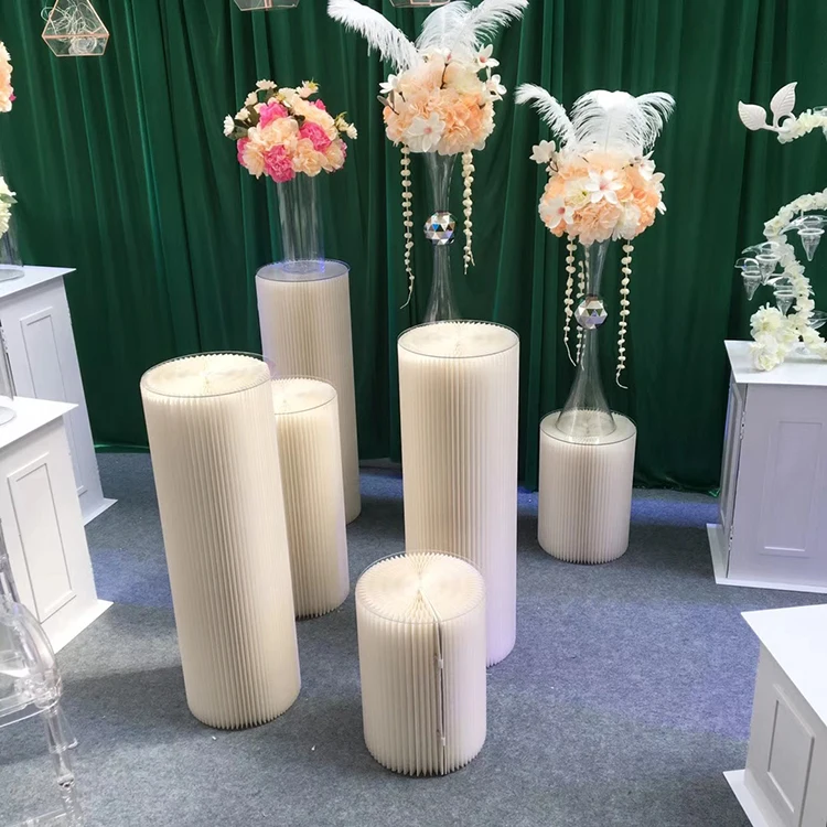  Wedding props creative window display beautiful Chen wedding dessert table paper folding Roman colu
