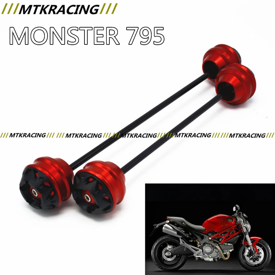

Free delivery For Ducati MONSTER 795 2012-2013 CNC Modified Motorcycle Front and rear wheels drop ball / shock absorber
