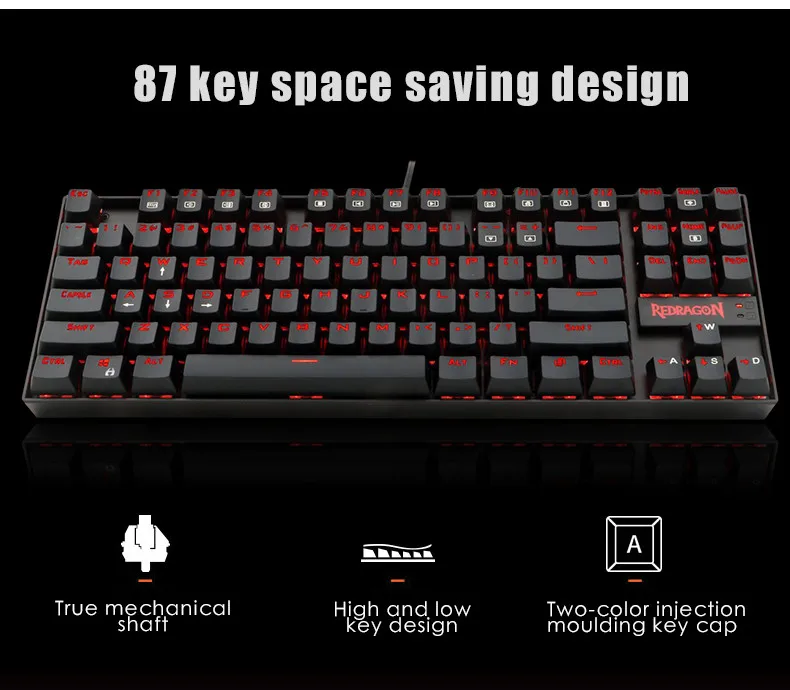 Subtle Ergonomic Design Wired K552-Key RGB Wired Multi-Device Mechanical Green Pomelo Keyboard Switch For PC Laptops Game New