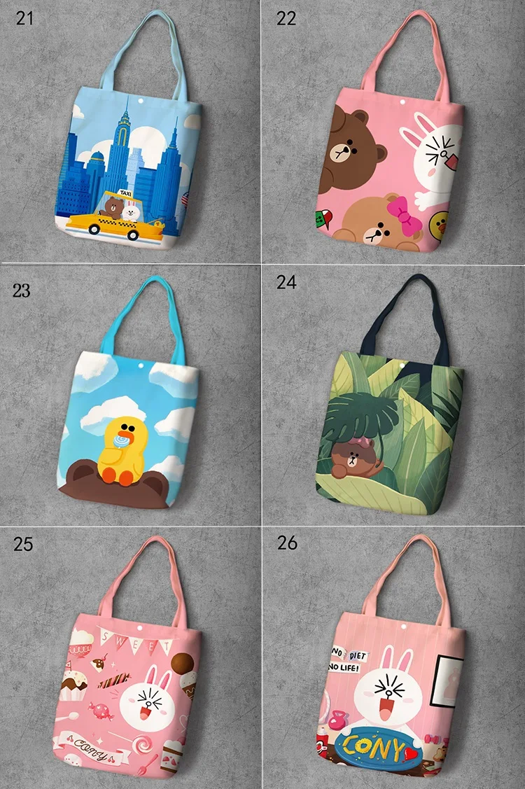 IVYYE Brown Cony Fashion Anime Foldable Canvas Shopping ...