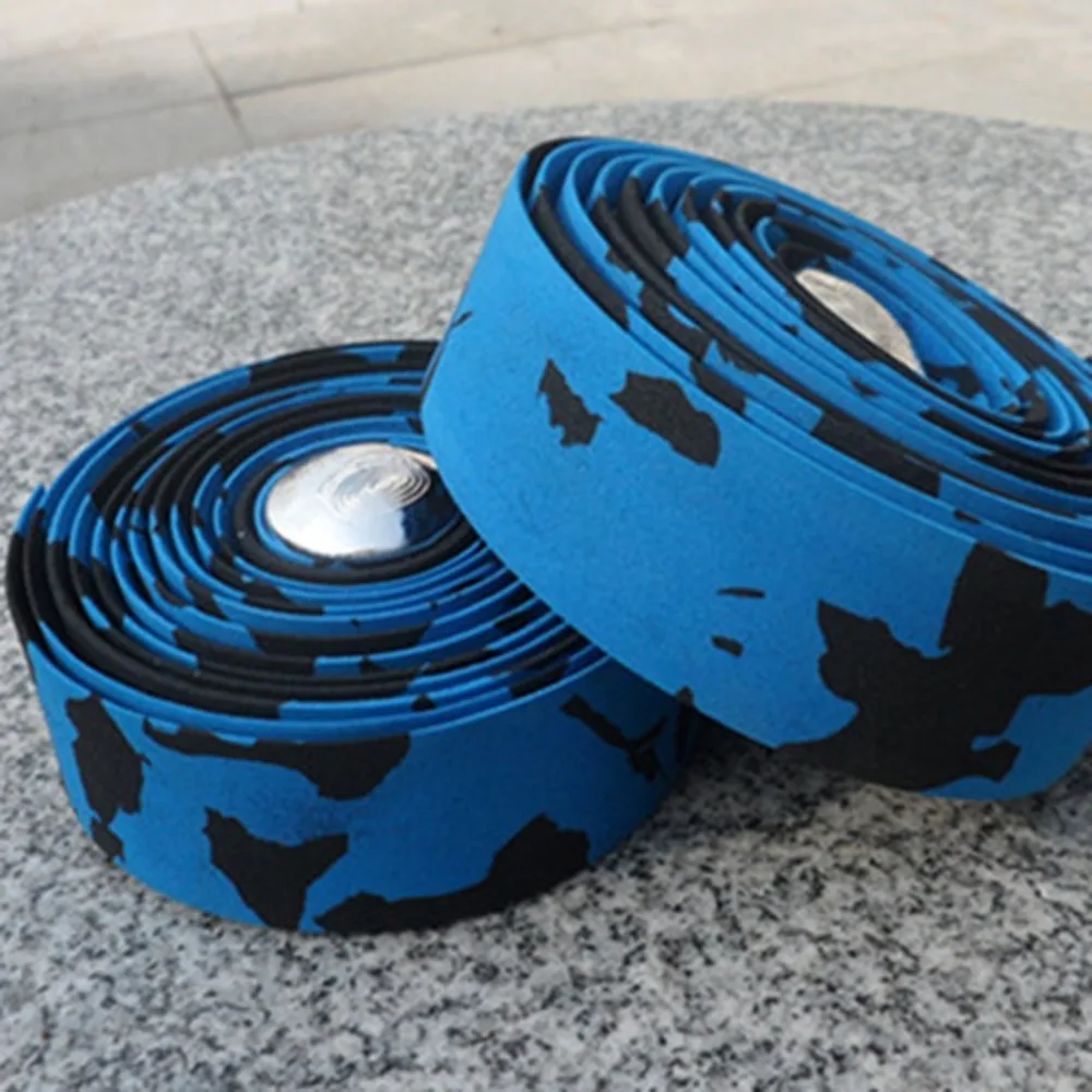 

Bike Bicycle Handlebar Tape Camouflage Cycling Handle Belt Cork Wrap with Bar Plugs Bicycle Accessories