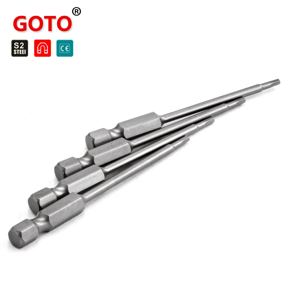 

GOTO 10Pcs/set 1/4Inch magnetic HEXAGON HEAD Screwdriver bits for machine industry