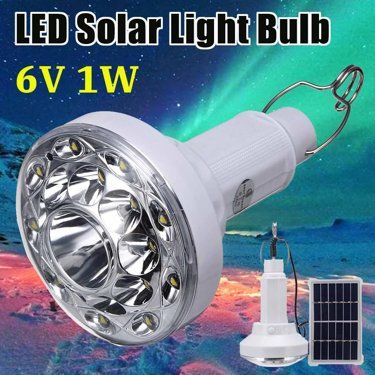 Levou ao ar Decoração do Jardim Solar da Barraca de Acampamento Super Brilhante Dimmable Livre Luz Solar Lâmpada Painel Emergência 6 v 20 1 w