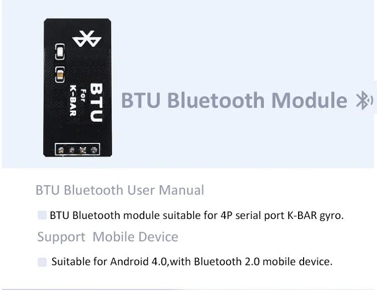 K8 KBAR беспроводной BTU Bluetooth модуль вертолет KBAR 3 оси гироскопа Flybarless для выравнивания вертолета