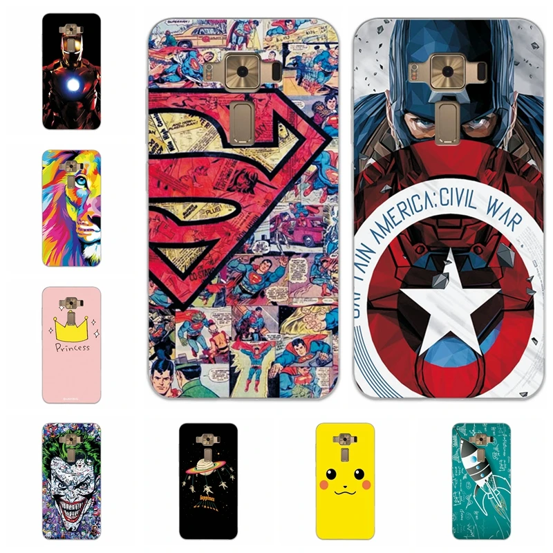 

Captain America Phone Case For Asus Zenfone 3 ZE520KL Ample Cute Soft Silicone Cover For Zenfone 3 ZE520KL 5.2" Inch Funda Capa
