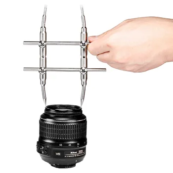 

Neewer Professional Curved Tips DSLR Camera Lens Spanner Wrench Repairing Opening Tool Stainless Steel for Most DSLR Cameras