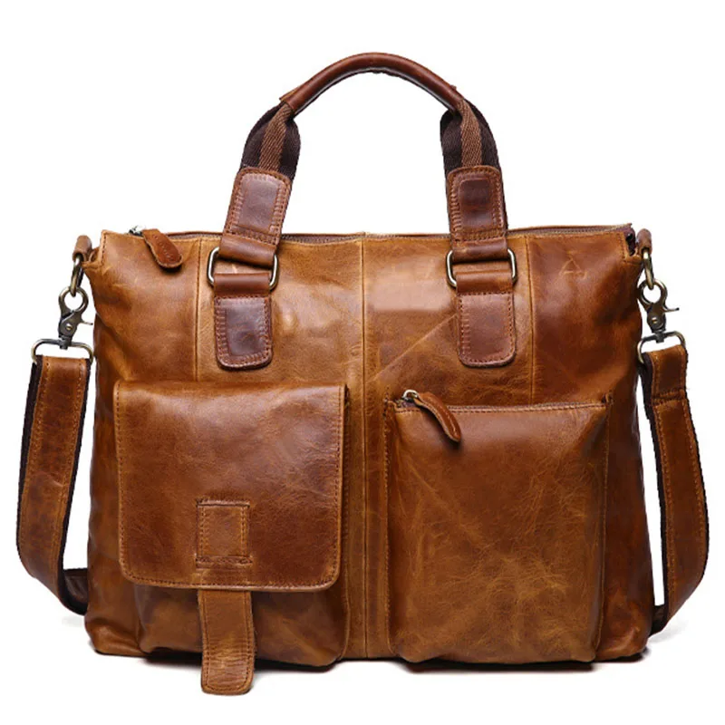Genuine font b Leather b font font b Handbag b font Men s Messegner Bags Brand