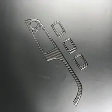 Углеродного волокна двери окна Стекло лифте кнопки Панель декоративные стеклянные двери окна Левая крышка Накладка для BMW 3 серии E90 2005-201010