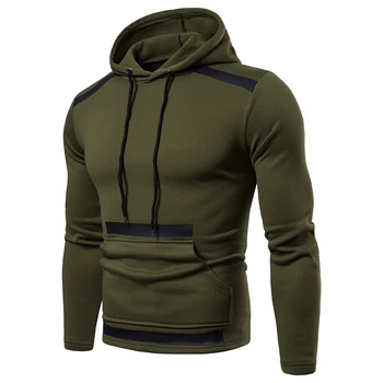 

2018 Autumn And Winter New Men's Creative Stitching Sleeve Casual Hoodie