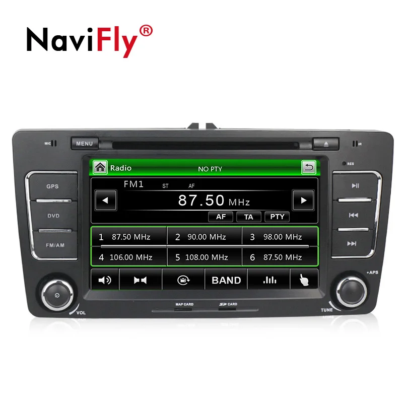 Sale NaviFly car dvd player for SKODA Octavia 2009-2013 car gps radio player support canbus USB BT SD RDS 7"Capacitive Screen 2din 3