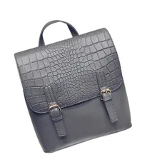 Ульрика Женщины Рюкзак Высокое Качество PU Кожаные Рюкзаки Mochila Эсколар Школьные Сумки Для Подростков Девочек Аллигатор Мода