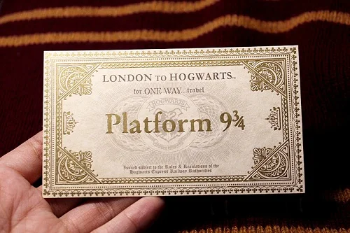 Светящийся светодиодный светильник серии hp, волшебные палочки, немой светодиодный светильник, Рон, Гермиона, Волдеморт, волшебная палочка, карты мародера, подарок, волшебная палочка Гарри - Цвет: Hogwart TrainTicket