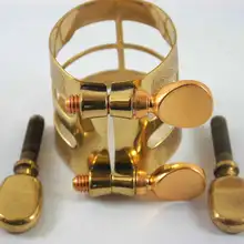 Sax части: идеальный Красивая Саксофон альт Лигатура+ 2 шт. винты