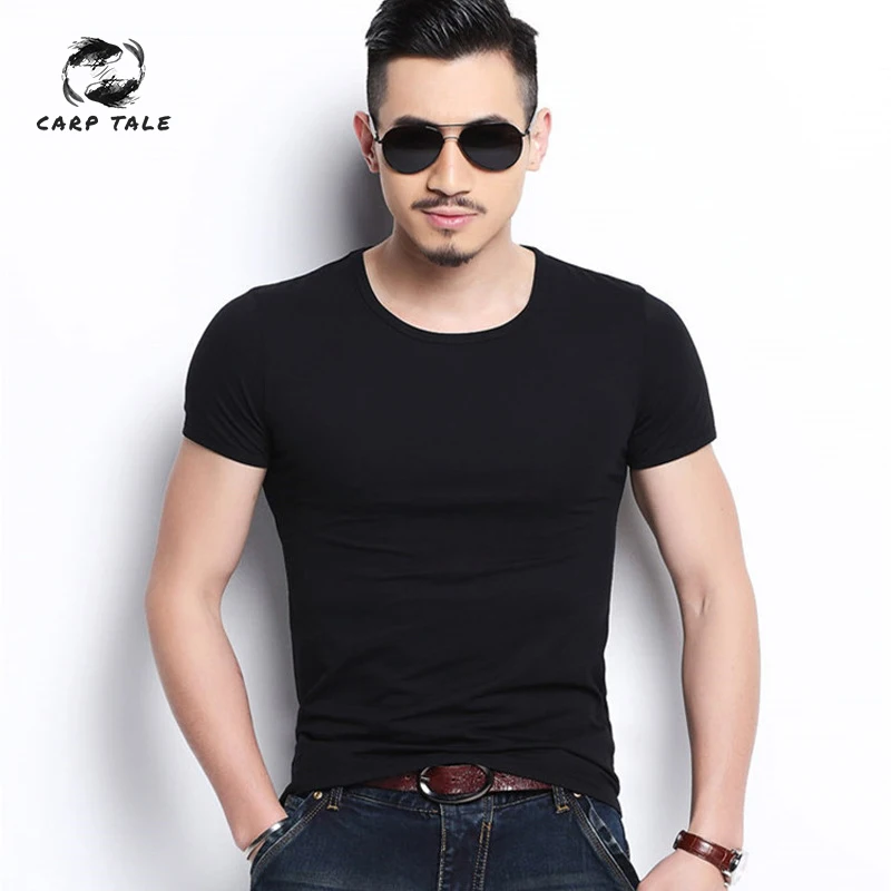 

2019 Brand New Clothing Mens Black Long t shirt Men Tops Hip hop tee T-shirt Men Hiphop Short Sleeve CARP TALE casual Tee shirts
