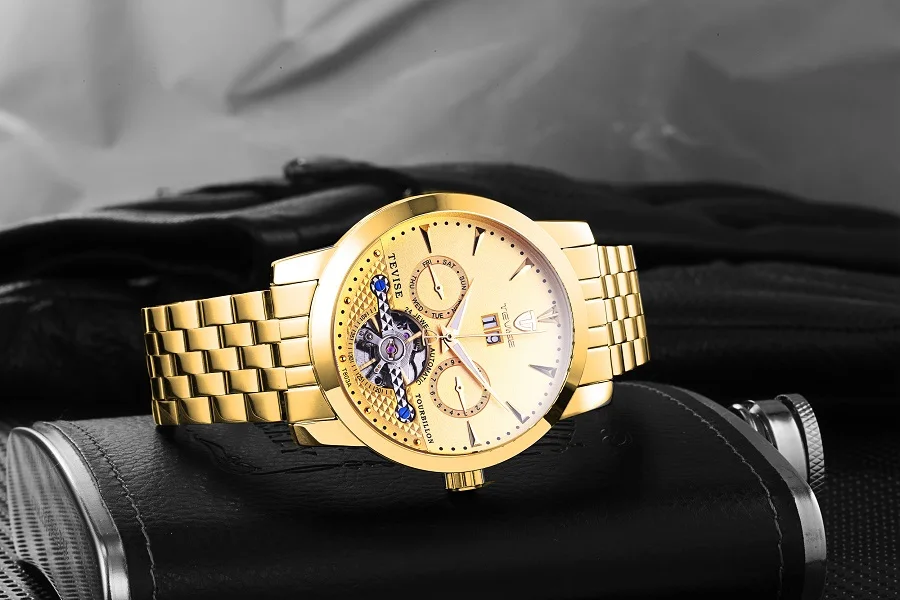 TEVISE Mechanical Watches Complete Calendar Auto Date Luminous 24 Jewel Tourbillon Automatic Watch Men Luxury Clock Men 2017  (18)