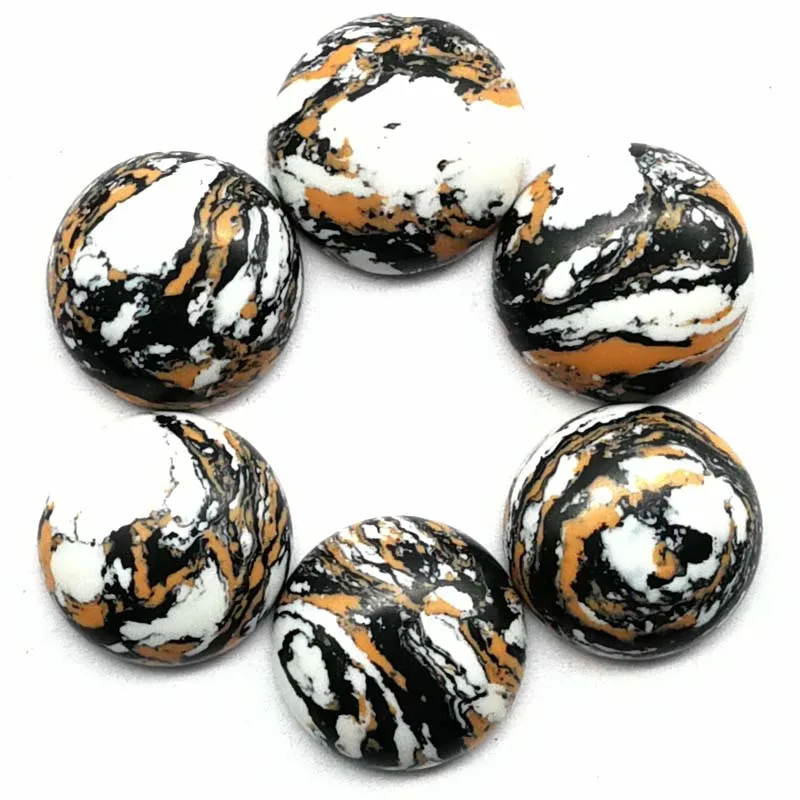 

(12 pieces/lot) Wholesale Natural Rainbow Turkey Turquoises Round CAB Cabochon 16x6mm Fashion Jewelry yl040920