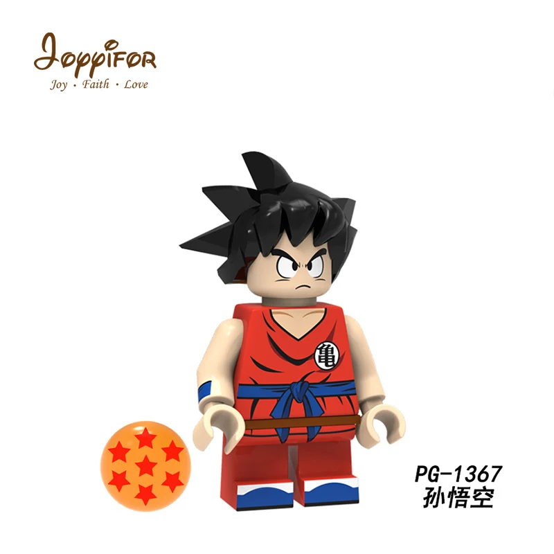 Супер Герои drogan ball z маленькие милые цифры Goku 18 Torankusu Кирпичи Строительные блоки мини кирпичи детей - Цвет: Светло-желтый