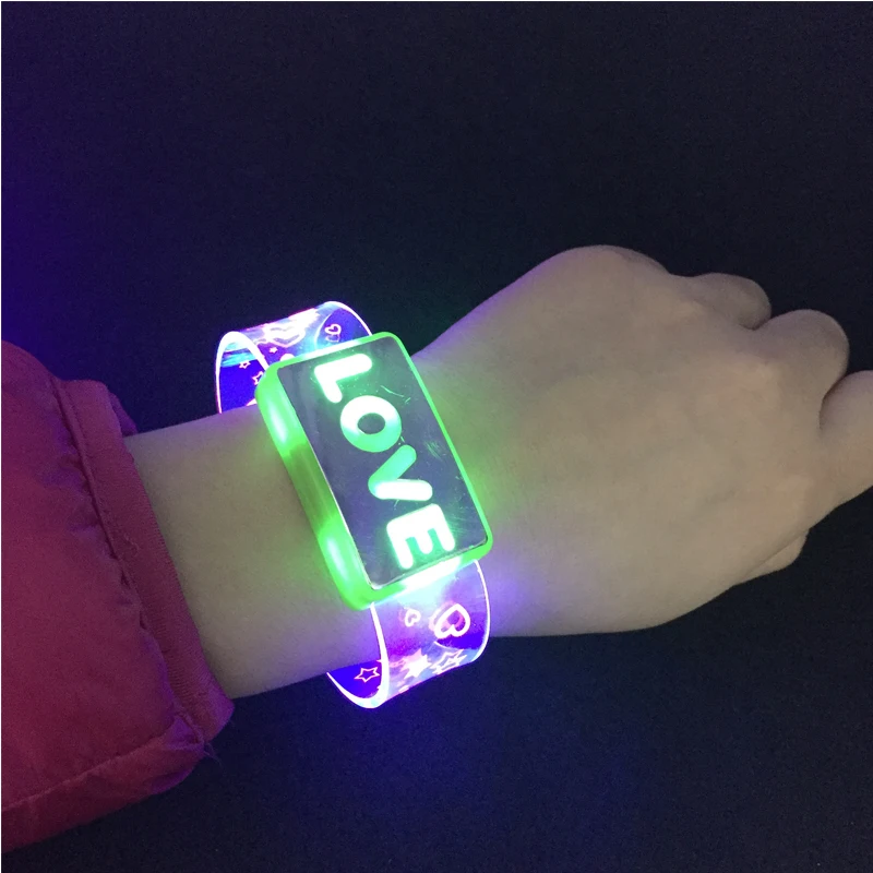 LED Flashing Bracelet Light Up Wristband Party Bar Christmas Luminous Bracelet Luminous Toys For Children Glow In The Dark (10)