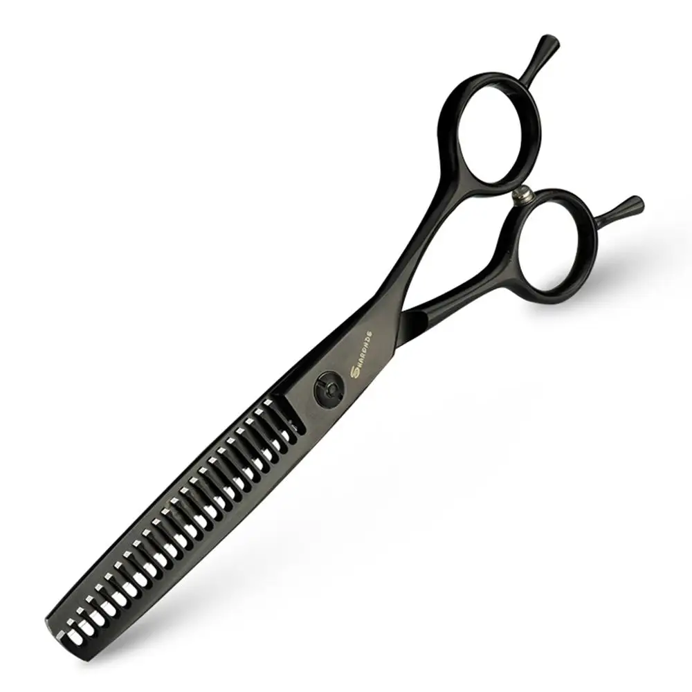 Thinning scissors Профессиональный Черный 6 дюймов двухсторонний фортепиано краски Ножницы Набор филировочные ножницы резки Парикмахерская Инструменты парикмахерских sciss - Цвет: Thinning scissors
