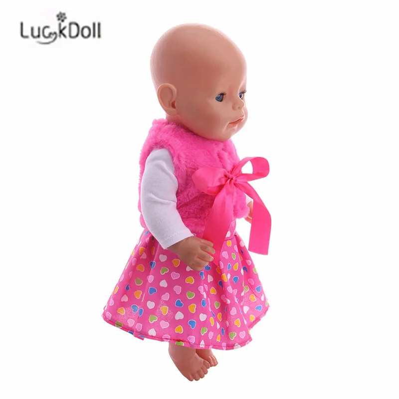 4 шт. американская Кукла одежда зимний жилет футболка платье трико для 43 см для ухода за ребенком для мам куклы и 18-дюймовые куклы игрушки аксессуары на Рождество