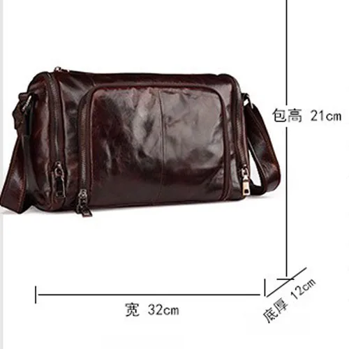 AETOO, мужская кожаная сумка через плечо, сумка-мессенджер, Ретро стиль, масло, воск, кожаная мужская сумка, деловая, повседневная, цилиндрическая, посылка