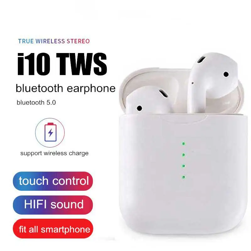 

RAVI i10 TWS mini Wireless Earphone Bluetooth 5.0 Touch Control Earbuds Headset With Charger Box For iPhone Android