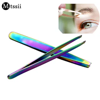 

1pcs Professional Stainless Steel Useful Slant Tip Hair Removal Eyebrow Tweezer Makeup Tool