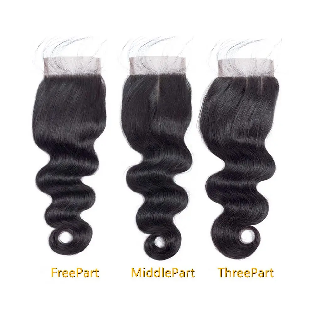 QT бразильские объемные волнистые 4 пучка с закрытием не-Реми человеческие волосы плетение пучки с закрытием