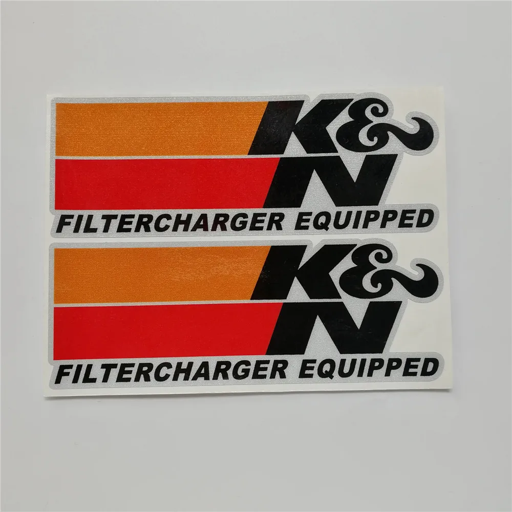 2 шт./лот отражательная Виниловая наклейка для K& N filtercharger оборудованный moto crclye стикер moto cross moto наклейки