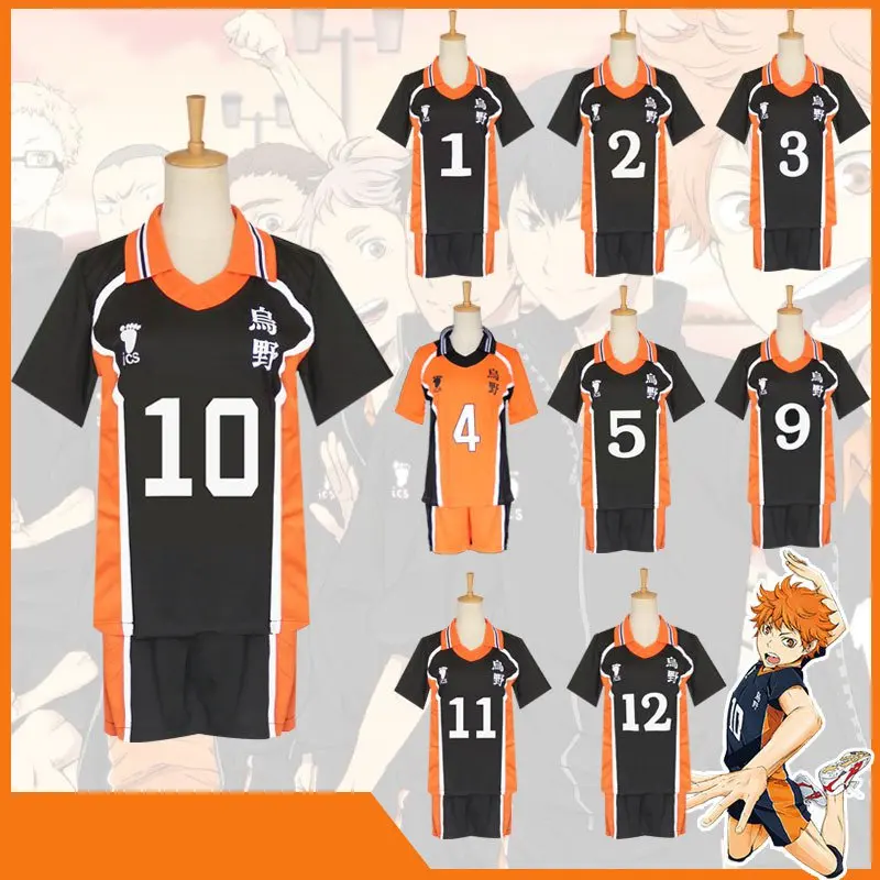 Haikyuu Cosplay Costume Karasuno High School Volleyball Club Hinata Shyouyou Sportswear Uniform | Тематическая одежда и