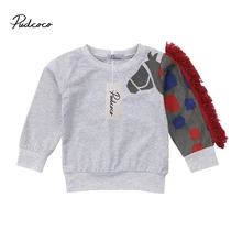 Милая теплая одежда для маленьких мальчиков и девочек хлопковые блузки с длинными рукавами на осень и весну новая детская одежда