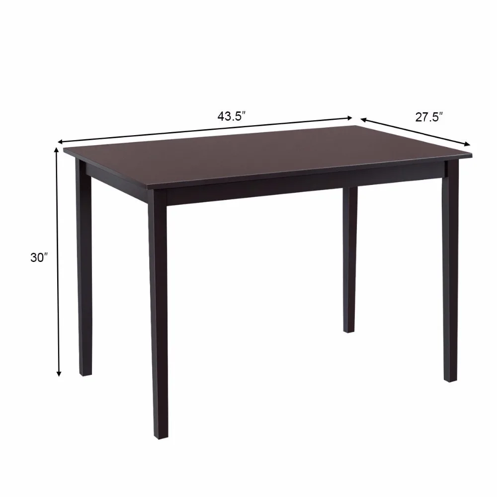 Giantex Modern Rectangle Dining Table Wooden Legs Kitchen Living Room Furniture Espresso Home Furniture HW58751