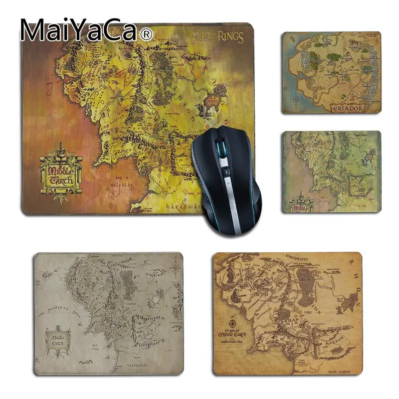 

MaiYaCa Simple Design Lord Of The Rings map Customized MousePads Computer Laptop Anime Mouse Mat for Player gaming mouse pad