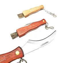 Складной нож из нержавеющей стали с деревянной ручкой, Мини карманный нож для сбора грибов, походные охотничьи ножи для выживания, ручные инструменты Zakmes