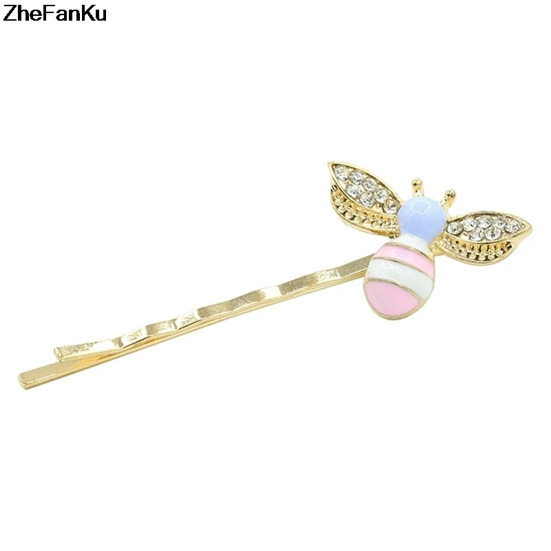 

New 1PC Cute Bee Rhinestone Hairgrip Girls Hair Accessories Hair Clip Lovely Hairpin Hair Ornaments Accessories Free Shipping