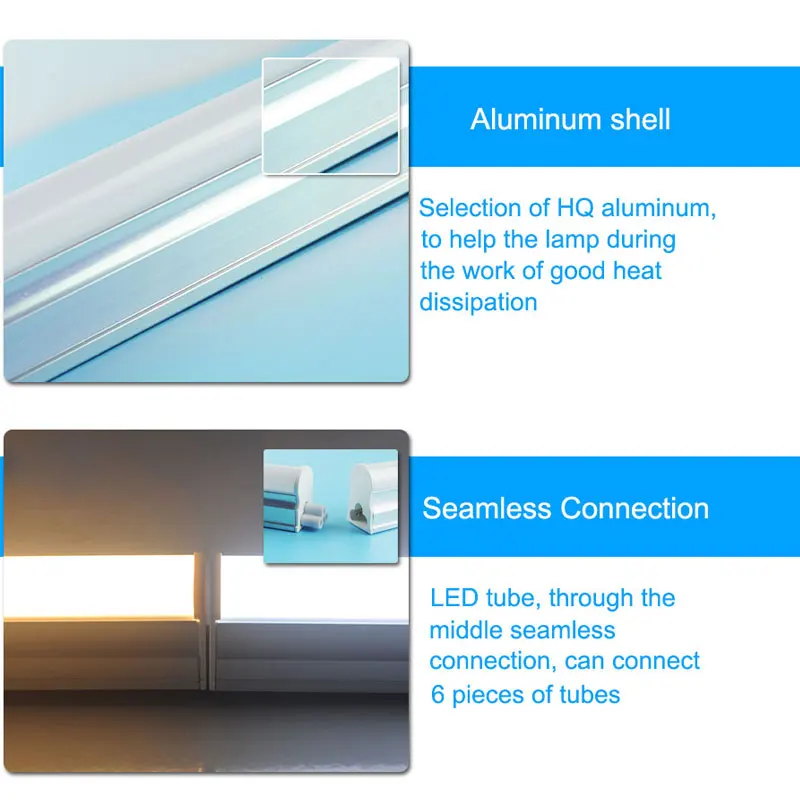 Tubo LED T5 30 cm 60 cm 220 V ~ 240 V LED tubo fluorescente LED T5 lámparas de tubo 6 W 10 W blanco frío de luz Lampara ampolla de plástico de PVC Tubo LED T5 30 cm 60 cm 220 V ~ 240 V LED tubo fluorescente LED T5 lámparas de tubo 6 W 10 W blanco frío de luz Lampara ampolla de plástico de PVC