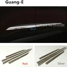 Car cover Stainless steel Side bottom Door trim frame stick Strips Molding bumper 4pcs For Hyundai Tucson 2015 2016 2017 2018 for kia sportage 2010 2014 stainless steel auto up bottom door window trim decoration surround windows frame strips 8pcs set