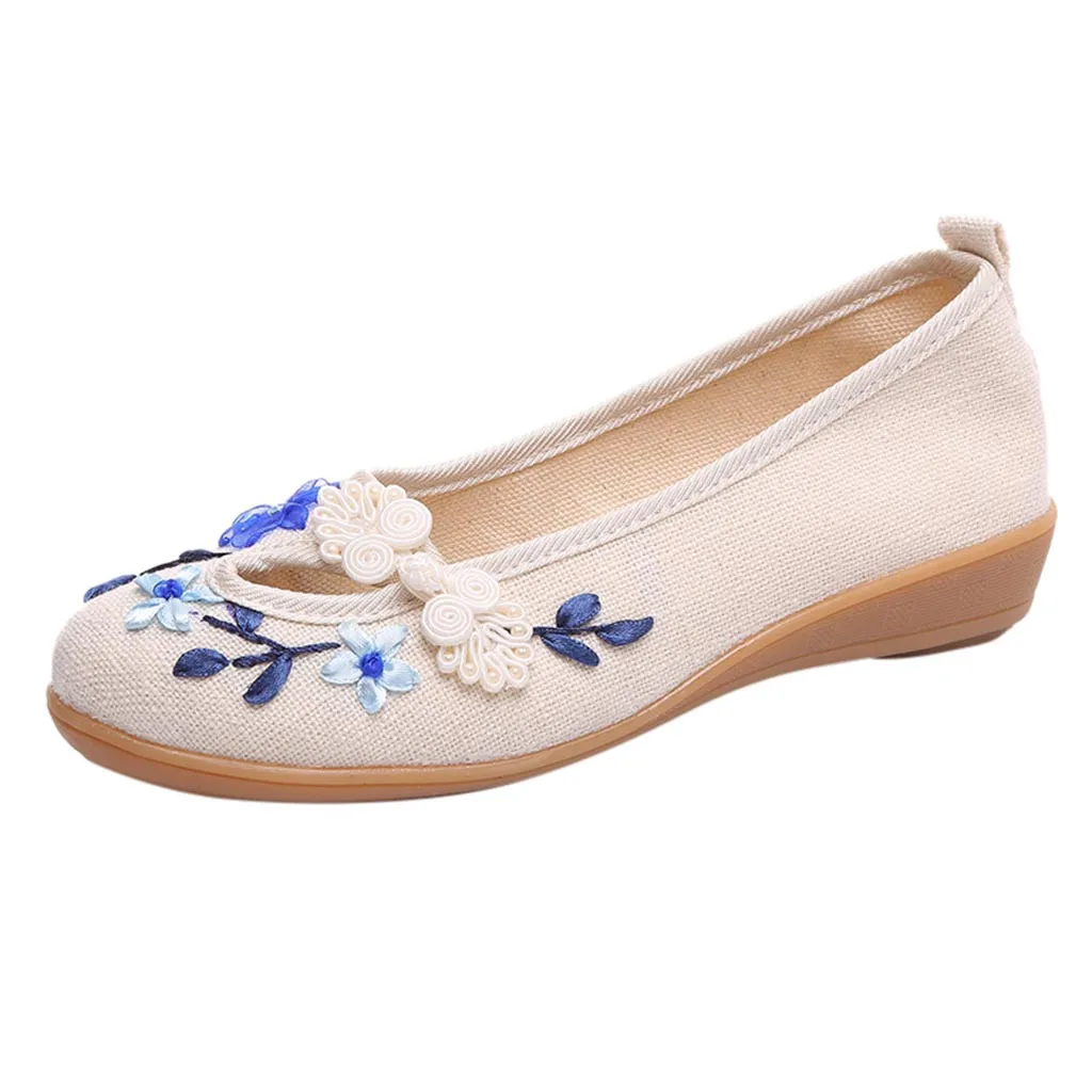Модные женские туфли на плоской подошве; красивые женские водонепроницаемые Мокасины с цветочной вышивкой; Повседневная парусиновая обувь на плоской подошве; женская обувь; chaussures femme