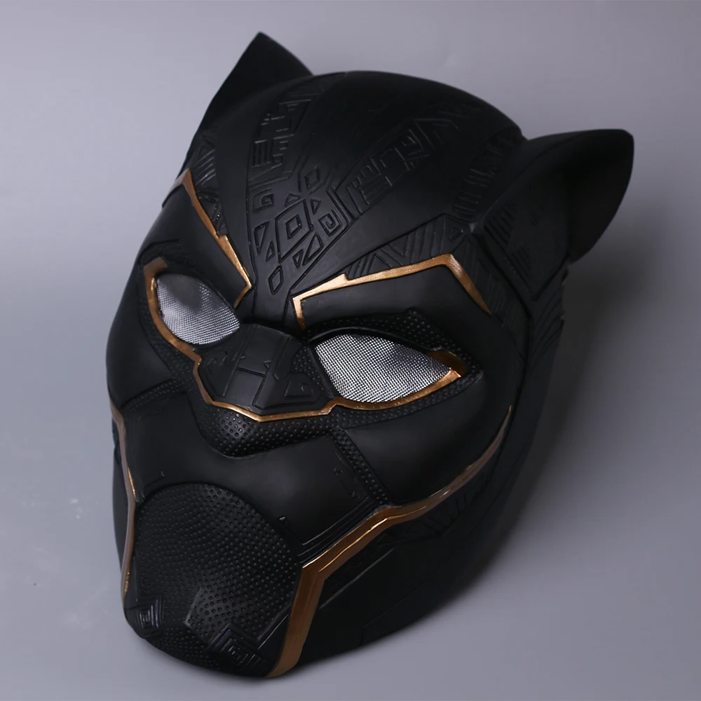 2018 New Gold Black Panther LED Helmet Avengers Superhero LED Helmet Party Props (35)