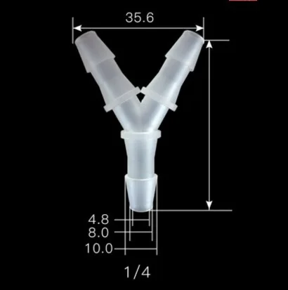 

5pcs/lot Three-way Joint Plastic Joint Hose Y-joint PP waterproof joint water pipe switch valve fittings