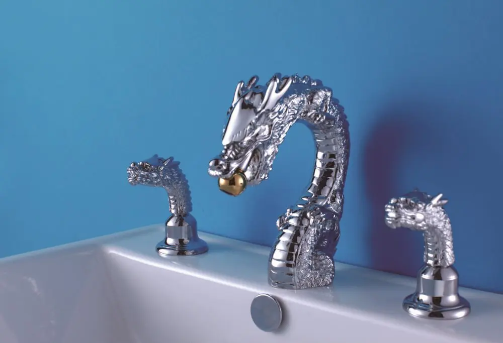 Free shipping chrome clour Solid brass Bathroom Sink Faucet ANIMAL