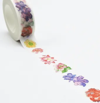 

2016 New Printing Washi Tape Office Adhesive Scrapbooking Tools Kawaii Decorative Great Christmas Cute Craft Gift Flowers