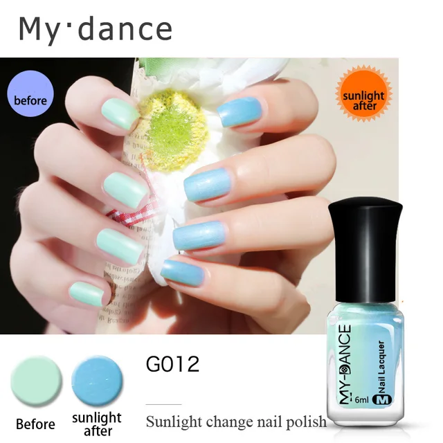 Mydance Sunlight Color Change Nail Polish Water Based Varnish Mydance Sunlight Color Change Nail Polish Water Based Varnish Thermal Changing Long Lasting Lacquer