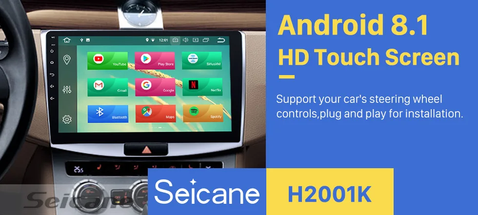 Excellent Seicane Octa-core 10.1" Android 8.0 Car Radio Multimedia Player GPS Navigation For 2012-2014 VW Volkswagen Magotan With 4G RAM 0